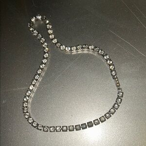 Elegant Silver Crystal Chocker